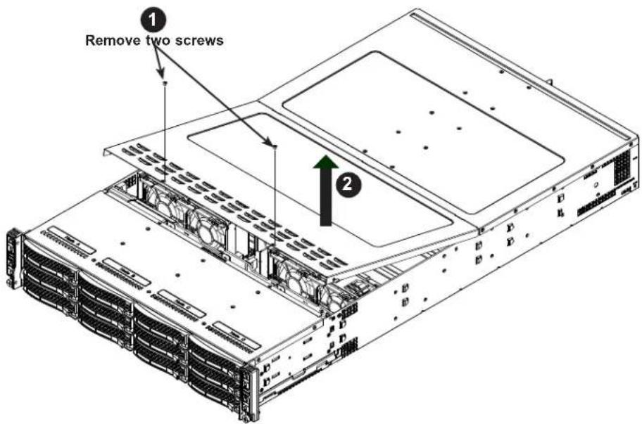 Supermicro SuperServer 6029TP-HC1R - Removing the Top Cover - 1