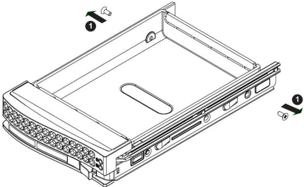 Supermicro SuperServer 6029TP-HC1R - Installing a Drive into the Hard Drive Tray - 2