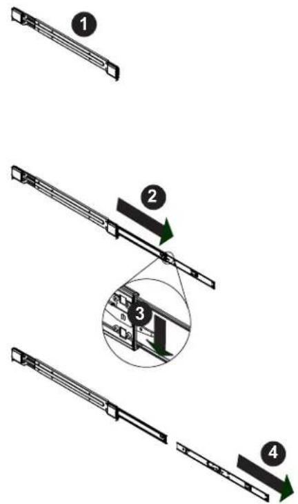 Supermicro SuperServer 6029TP-HC1R - Releasing Inner Rail from the Outer Rails - 1