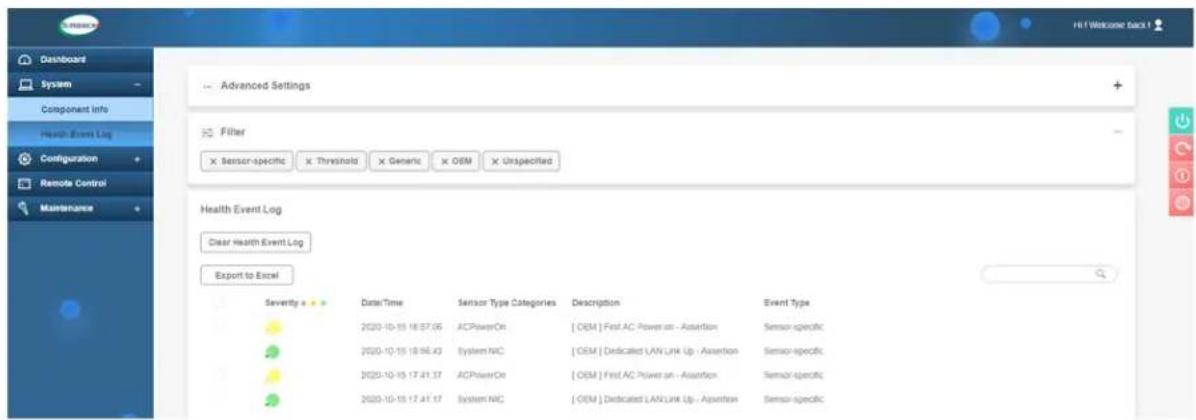 Supermicro SuperServer SYS-E403-12P-FN2T - Check IPMI Error Log - 1