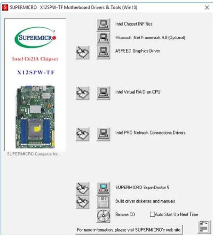 Supermicro SuperServer SYS-E403-12P-FN2T - Driver Installation - 1