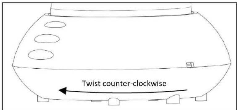 Twist counter-clockwise