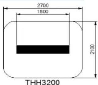 Heatstrip THH 3200AR - Radiant footprint - 5