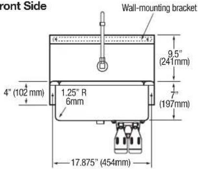 Sani-Lav 505L - HANDS-FREE WALL MOUNT SINK - 2