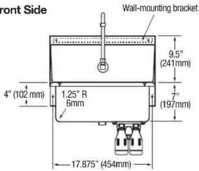 Sani-Lav 507L - HANDS-FREE WALL MOUNT SINK - 2