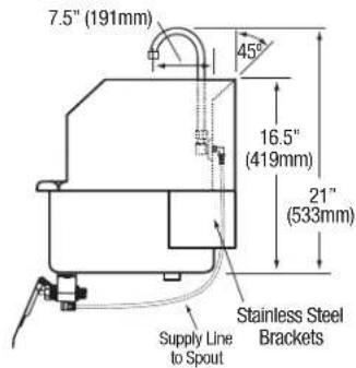 Sani-Lav 507L - HANDS-FREE WALL MOUNT SINK - 4