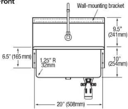 Sani-Lav 5251 - HANDS-FREE WALL MOUNT SINK - 2