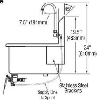 Sani-Lav 5251 - HANDS-FREE WALL MOUNT SINK - 3
