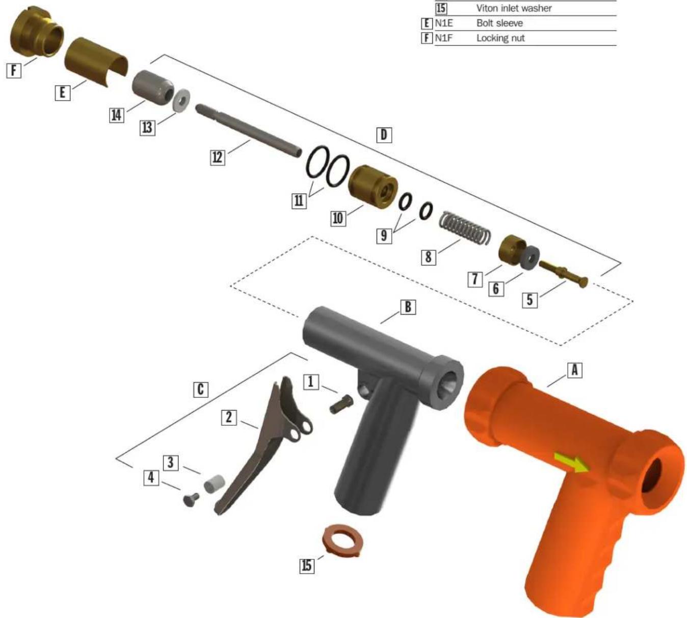 Sani-Lav N1TOC - N1A Replacement Parts - 1