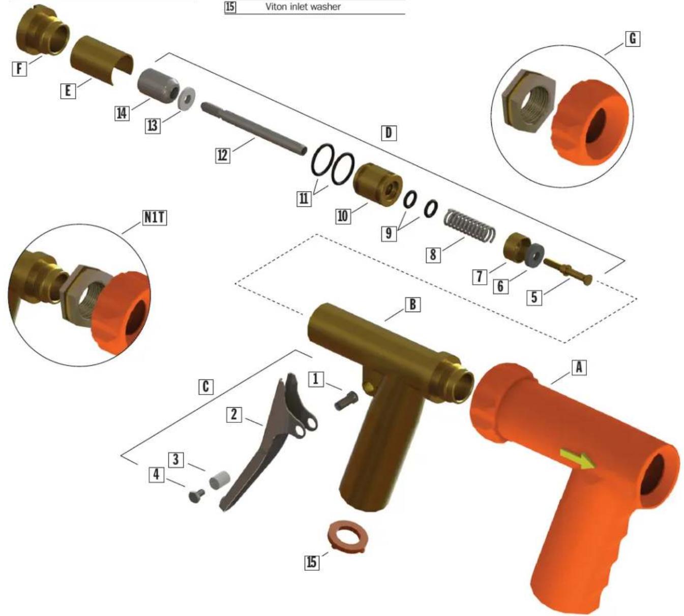 Sani-Lav N1Y - N1T Replacement Parts - 1