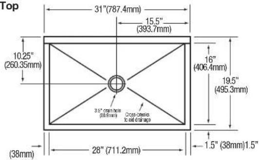 Sani-Lav 532FS - HANDS-FREE FLOOR MOUNT SCRUB SINK - 1