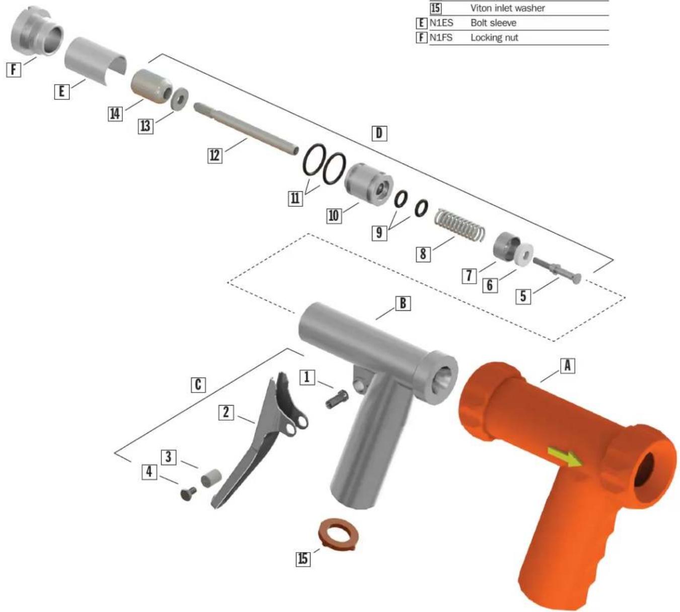 Sani-Lav N1SSW - N1SS Replacement Parts - 1