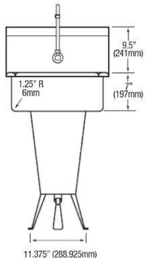 Sani-Lav 5031 - HANDS-FREE FLOOR MOUNT SINK - 2