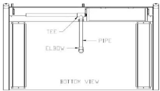 TEE ELBOW PIPE BOTTOM VIEW