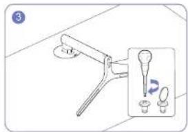 SAMSUNG U28H750UQI - Attaching the Stand (U32H750UM\* / U32H850UM\*) - 3
