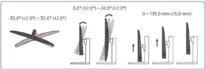 SAMSUNG U28H750UQI - Adjusting the Product Tilt and Height - 2