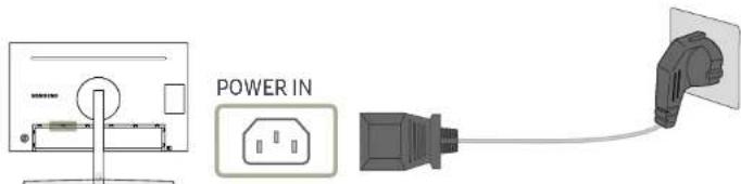 SAMSUNG U28H750UQI - Connecting the Power (U32H750UM\* / U32H850UM\*) - 1