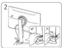 SAMSUNG S32AG322NI - Tidying Up the Connected Cables - 2