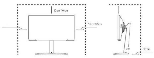 SAMSUNG S32AG322NI - Checking the space around the product - 1