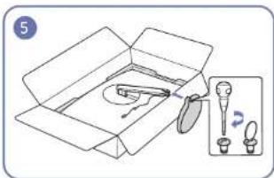SAMSUNG C32H711QEI - Attaching the Stand - 5