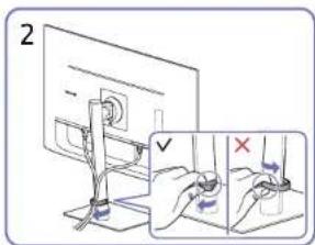 SAMSUNG S24A400UJI - Tidying Up the Connected Cables - 2