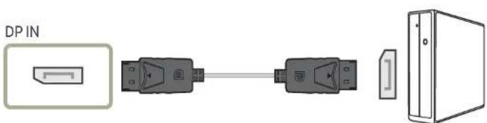 SAMSUNG U32H850UMI - Connection Using the DP Cable - 2