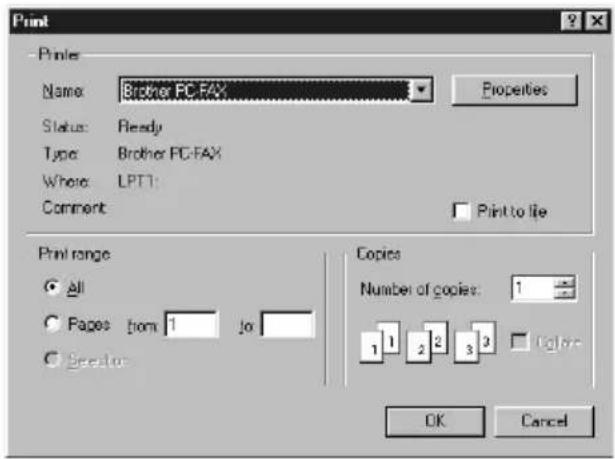 BROTHER FAX-2850 - Sending a File as a PC FAX using the Facsimile Style - 1