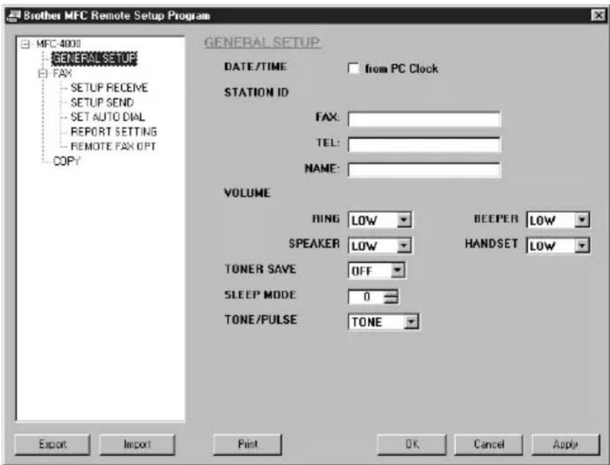BROTHER FAX-2850 - MFC Remote Setup - 1