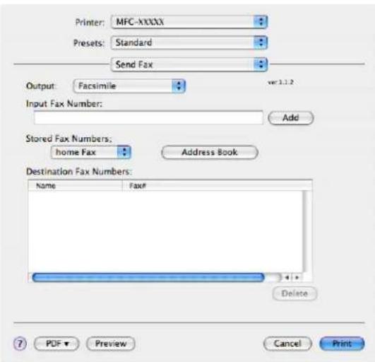 BROTHER MFC-7840WR - Choose Send Fax from the pop-up menu. - 2
