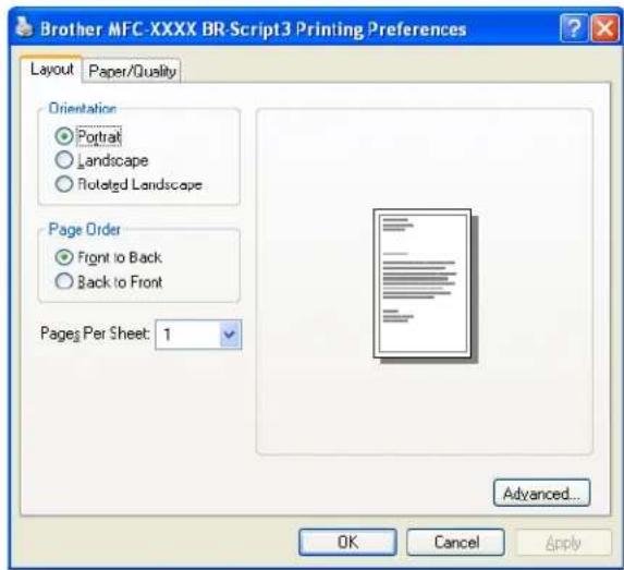 BROTHER MFC-7840WR - Layout tab - 1
