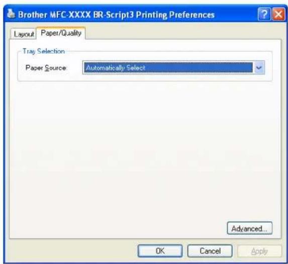 BROTHER MFC-7840WR - Paper/Quality tab - 1