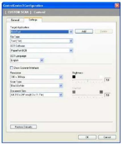 BROTHER MFC-7840WR - Settings tab - 1