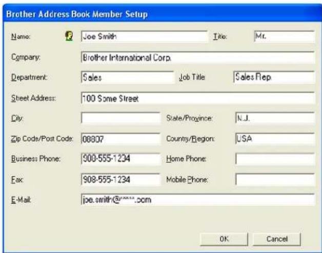 BROTHER MFC-7840WR - Setting up a member in the Address Book - 1