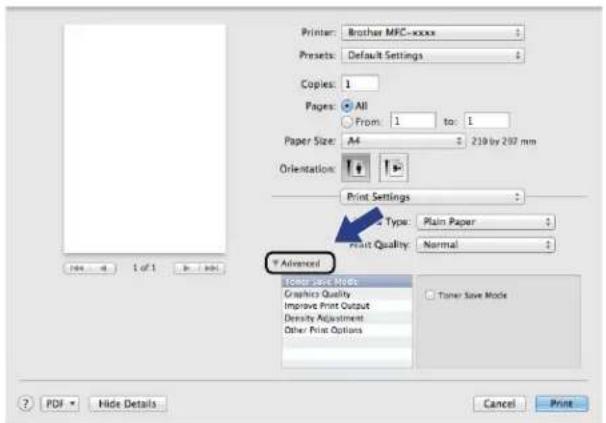 BROTHER MFC-1810R - Advanced print settings - 1