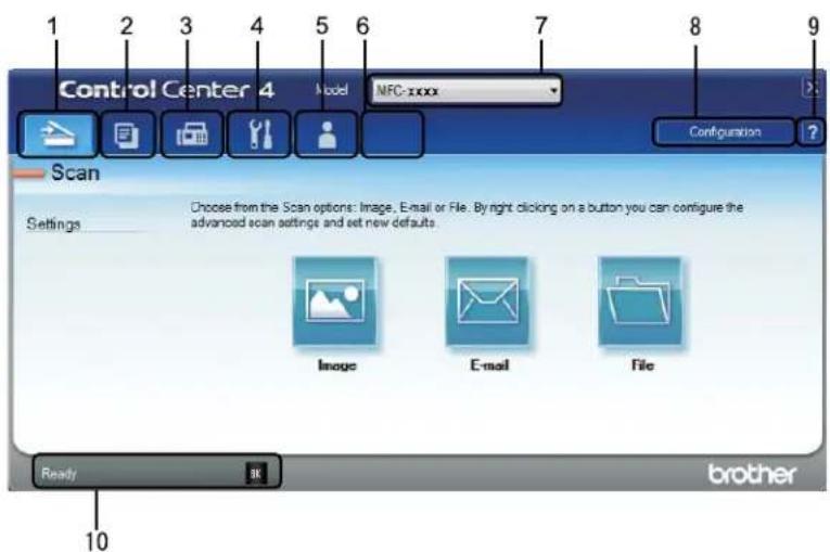 BROTHER MFC-1810R - Using ControlCenter4 in Advanced Mode - 1