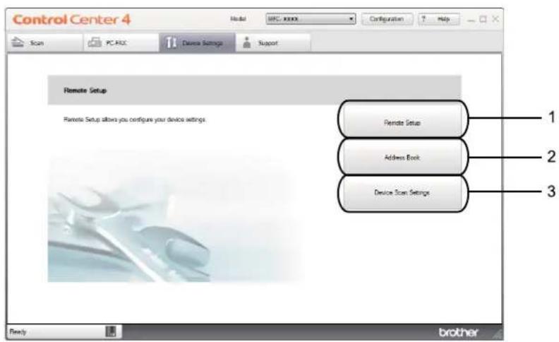 BROTHER MFC-1810R - Device Settings tab - 1