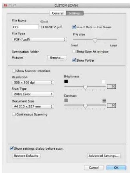 BROTHER MFC-1810R - Settings tab - 1