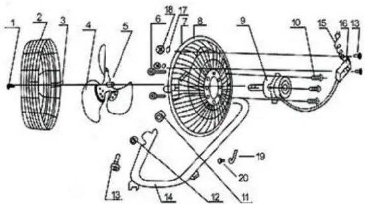 BLAUPUNKT BP2006 - PARTS OF VELOCITY FAN - 1