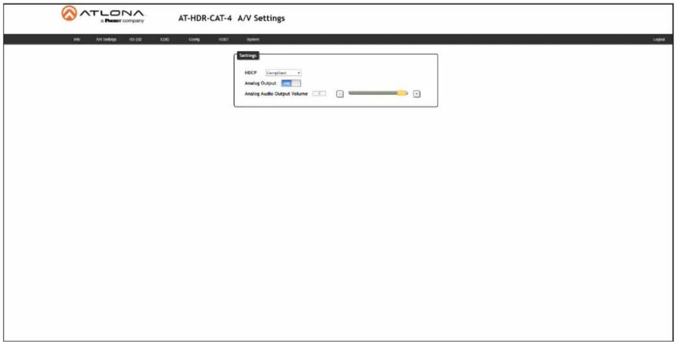 Atlona AT-HDR-CAT-8 - Configuration and Management Interfaces - 1