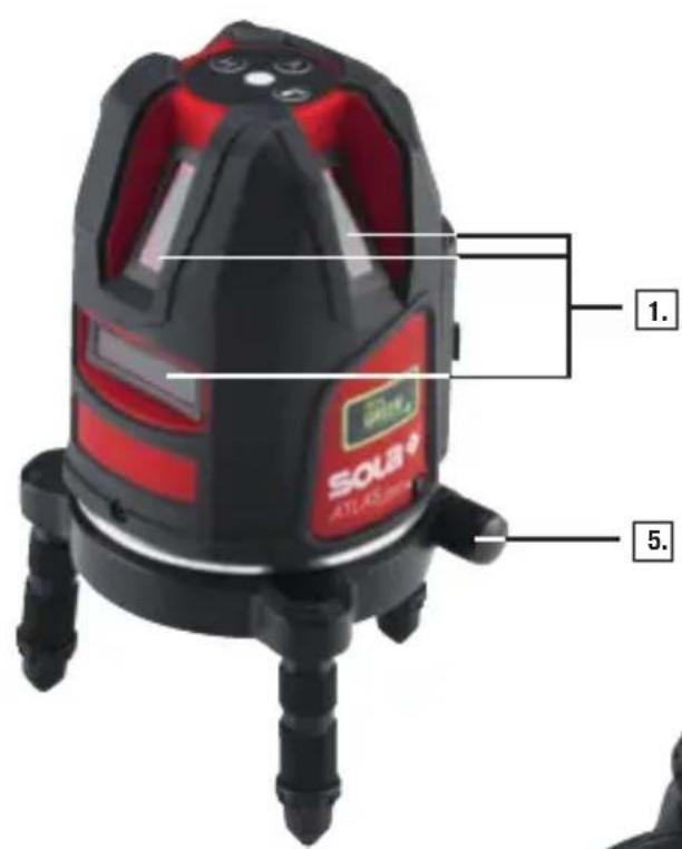 Sola Atlas green - Device components, display and operating elements - 1