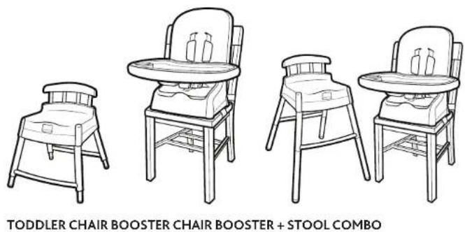 CHICCO Stack Hi-Lo - Stack® Hi-Lo 6-in-1 Multi-Use High Chair - 2