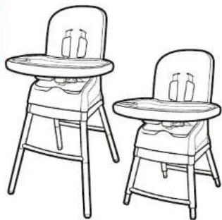 CHICCO Stack Hi-Lo - HIGH CHAIR USE - 1