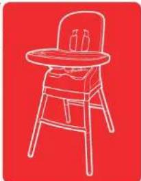 CHICCO Stack Hi-Lo - HIGH CHAIR USE - 4
