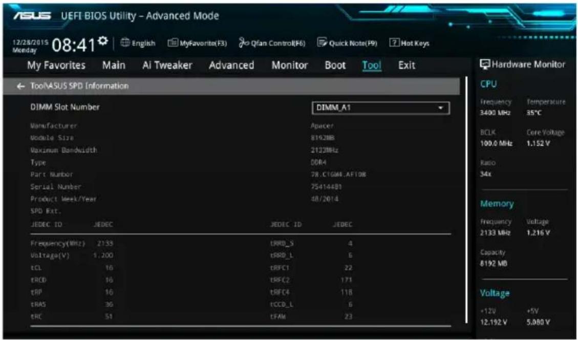 ASUS WS660T - ASUS SPD Information - 1