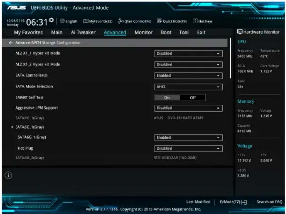 ASUS WS660T - PCH 儲存裝置設定(PCH Storage Configuration) - 1