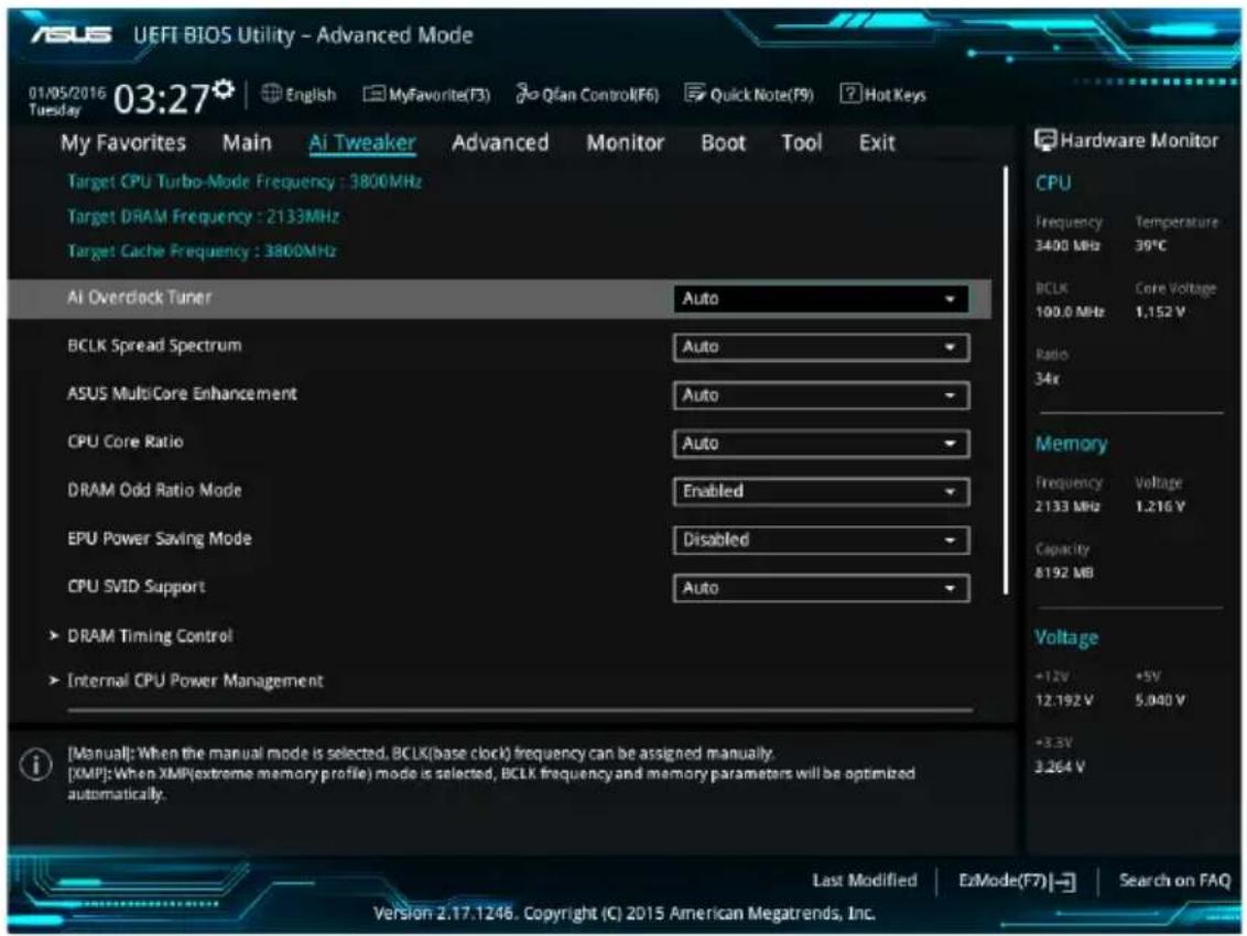 ASUS WS660T - Ai Tweaker 選單 - 3