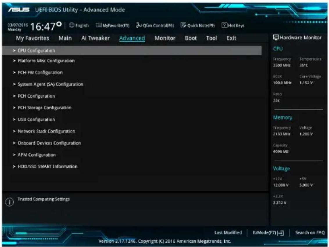ASUS WS660T - 進階選單(Advanced menu) - 2