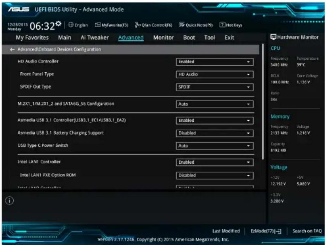 ASUS WS660T - 內建裝置設定(OnBoard Devices Configuration) - 1