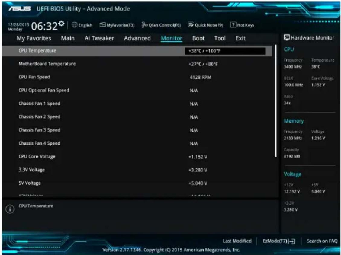 ASUS WS660T - 監控選單(Monitor menu) - 1