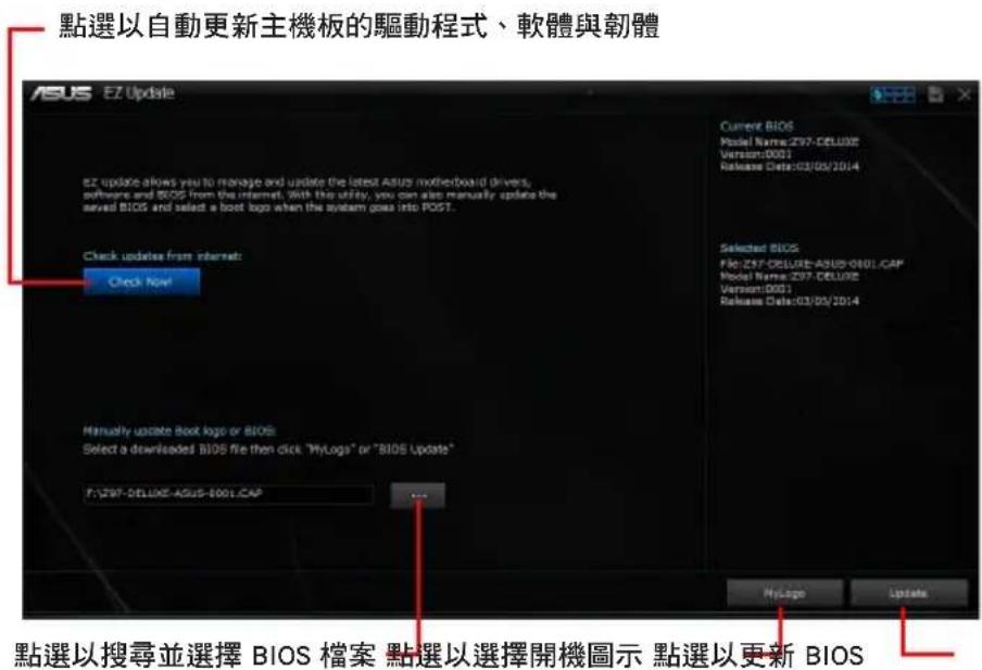 ASUS WS660T - EZ Update 主畫面 - 1